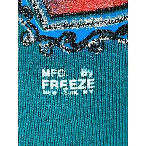 Vintage Looney Tunes Graphic Sweatshirt Green L Sylvester Tweety Bird Music 1995 - Picture 6 of 11